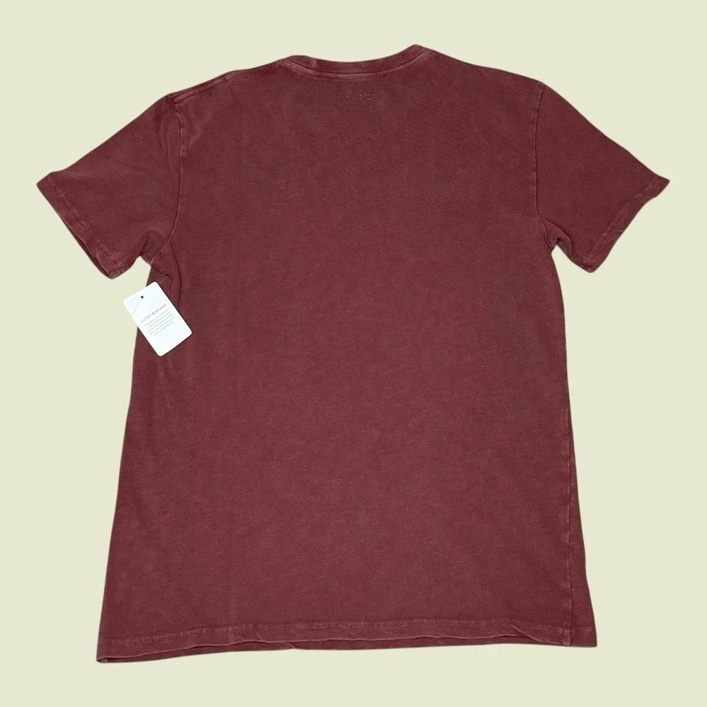 NEW Lucky Brand Coca-Cola Santa Claus Graphic T-Shirt‎ Burgundy Red Mens SMALL